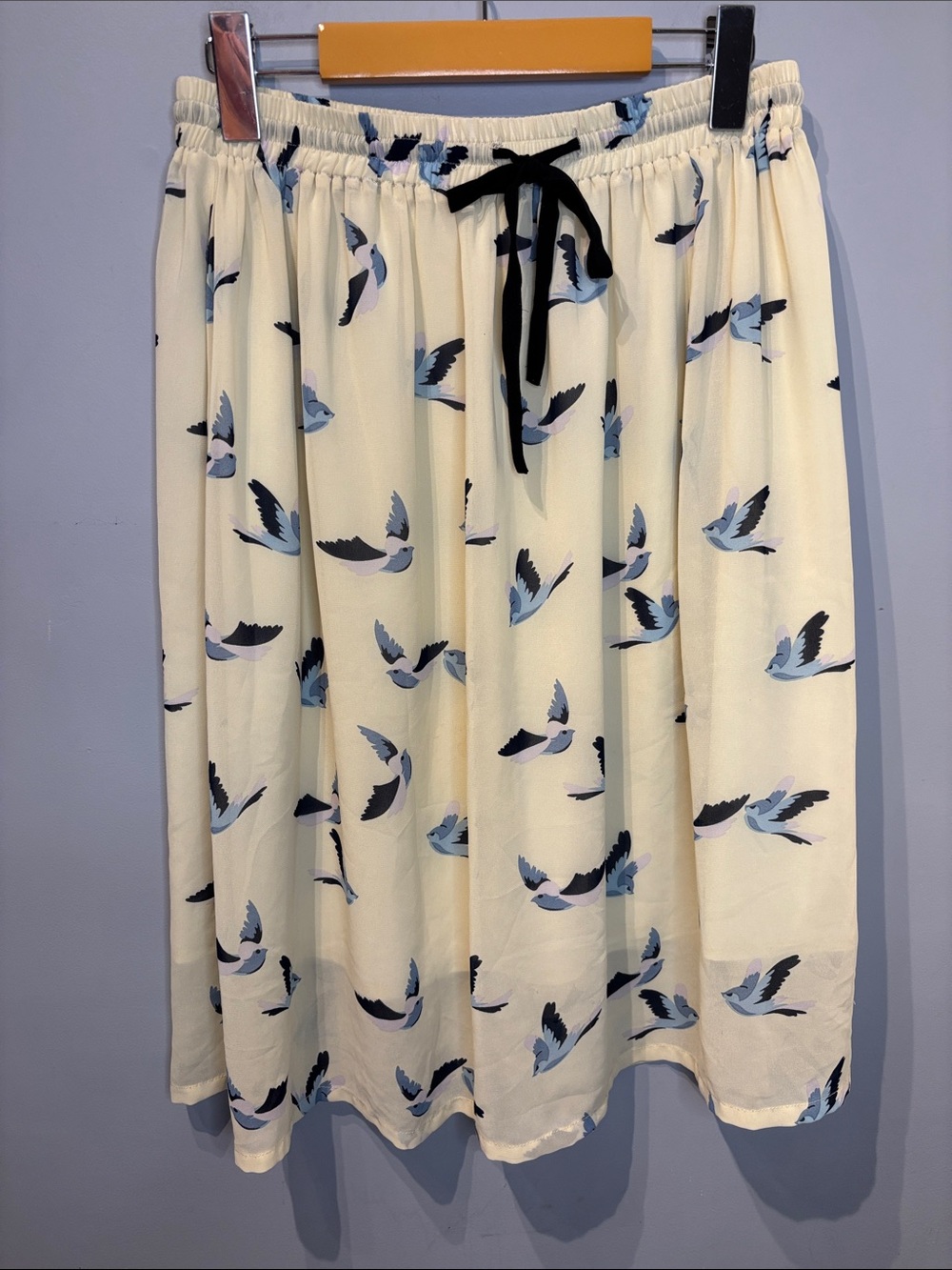 Pink Martini Blue Birds in Flight Flowy Skirt - Picture 2 of 6